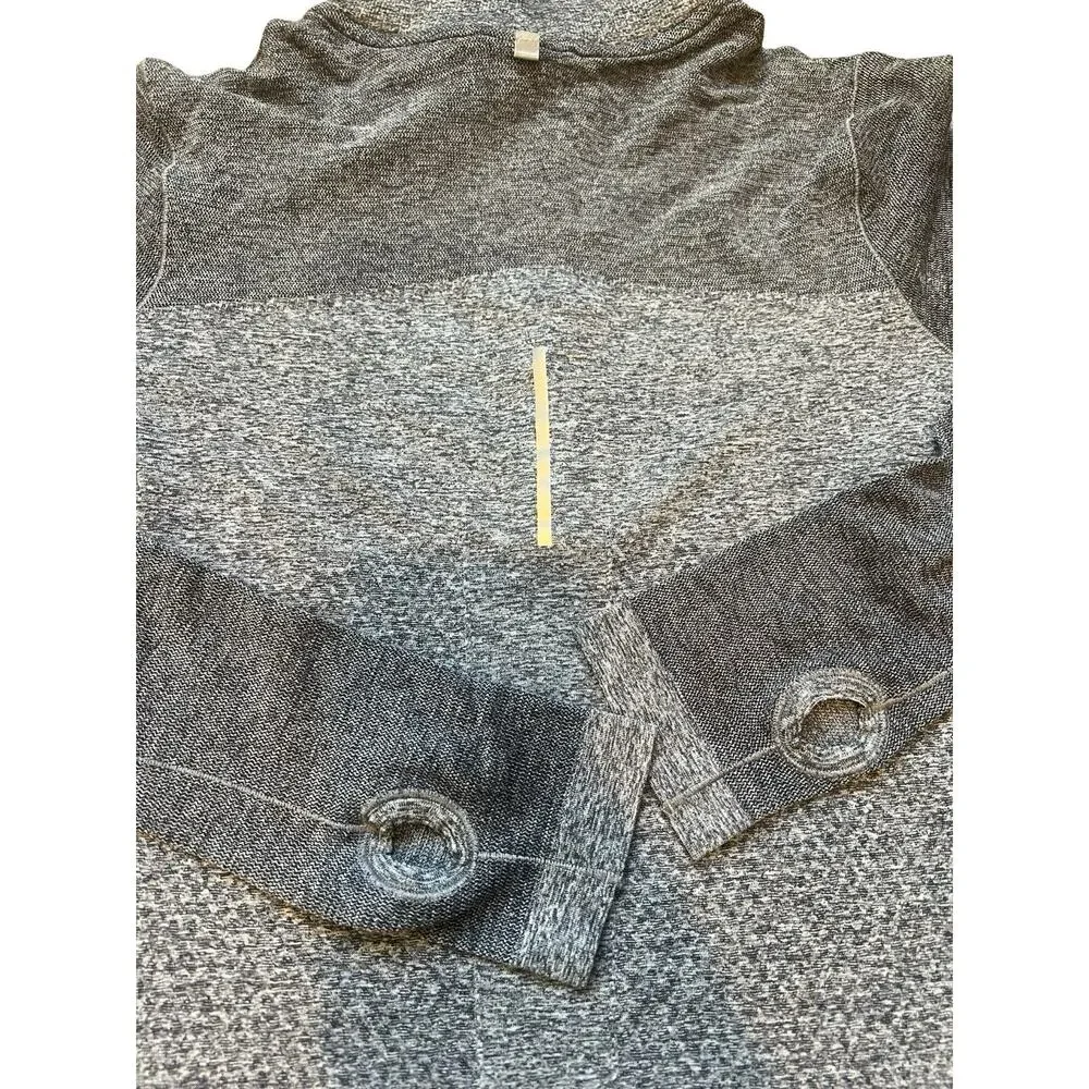 Nike Running Quarter Zip Pullover Womens Medium Gray Long Sleeve Active Top